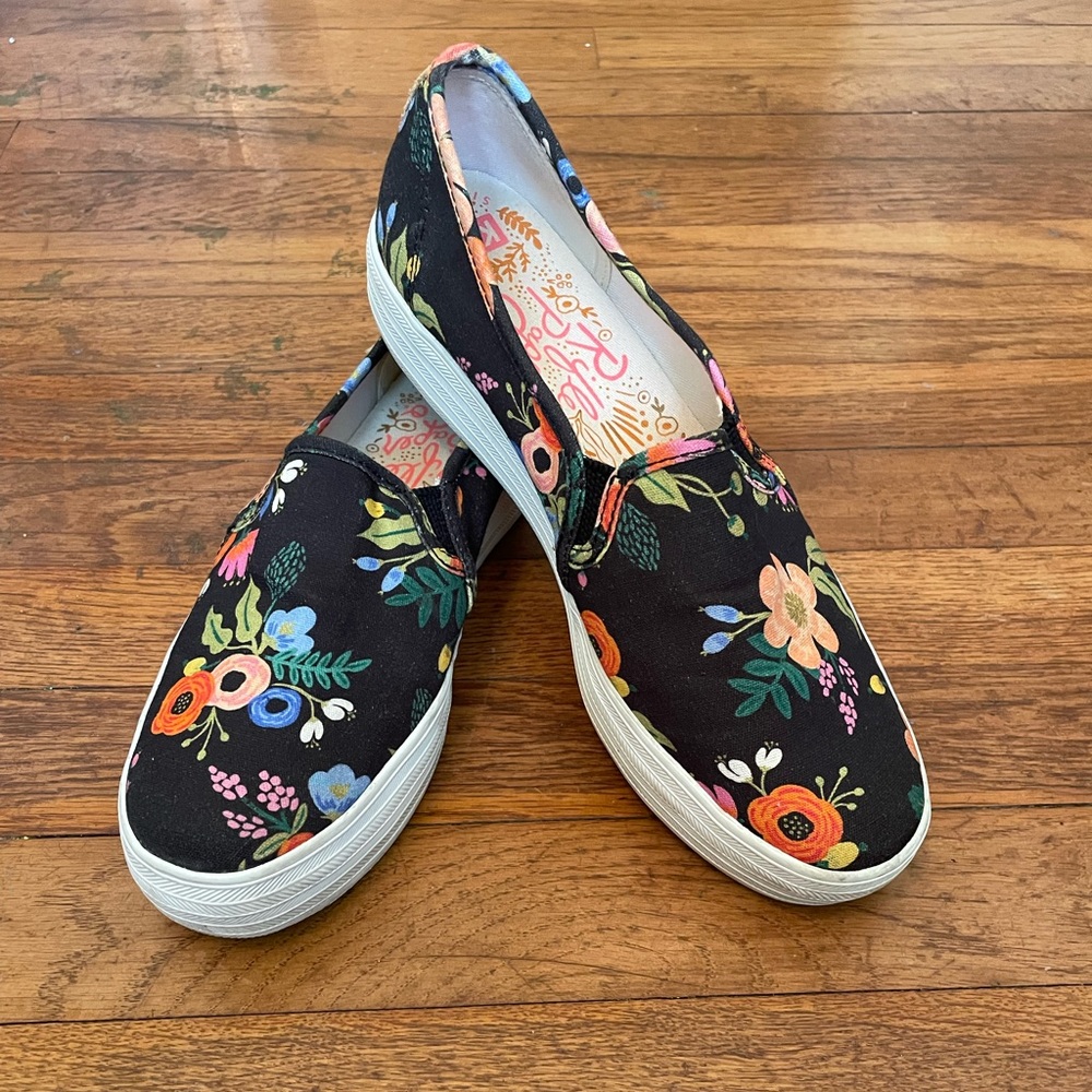 Rifle Paper Co. X Keds Triple Decker Lively Floral  Women’s Slip Ons - Size 8